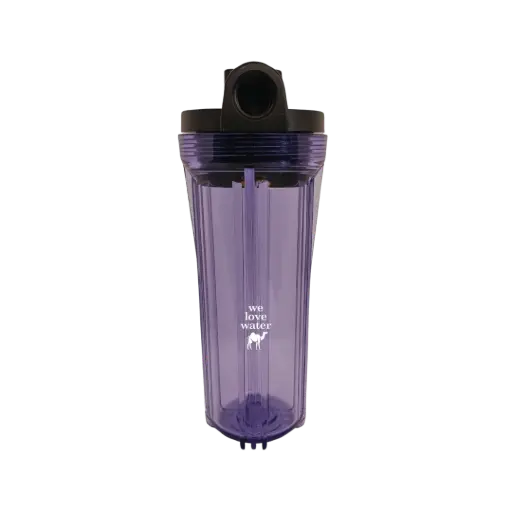 [68486375029581] PORTA FILTRO 2,5X10 CONEX 3/4" TRANSPARENTE